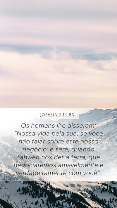 Joshua 2:14 BSL Bible Verse Image