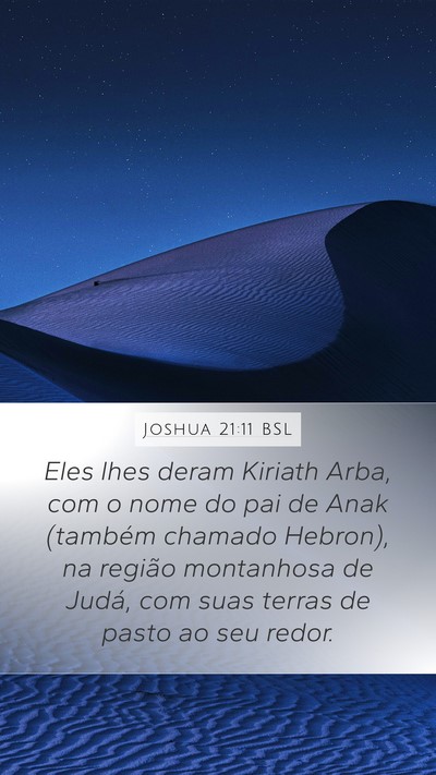 Joshua 21:11 BSL Bible Verse Image