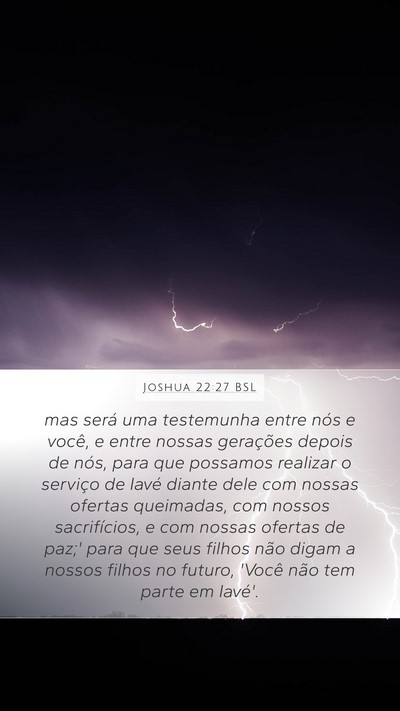 Joshua 22:27 BSL Bible Verse Image