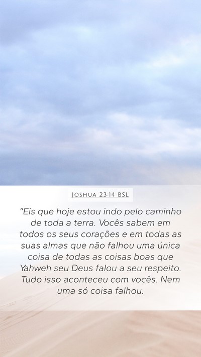 Joshua 23:14 BSL Bible Verse Image