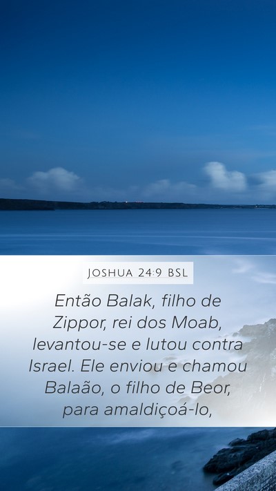 Joshua 24:9 BSL Bible Verse Image