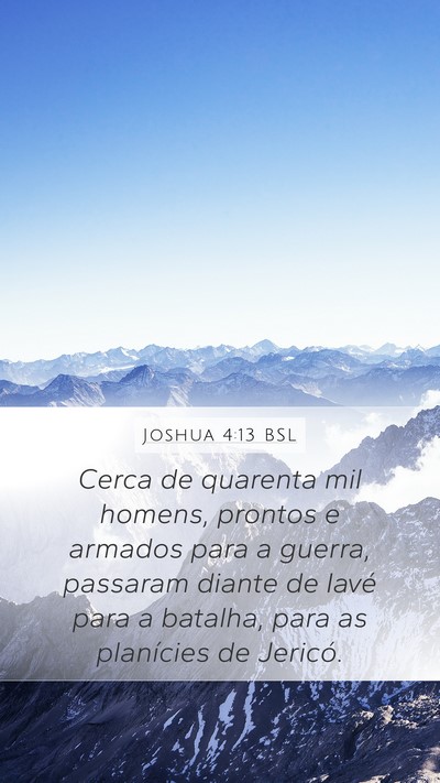 Joshua 4:13 BSL Bible Verse Image