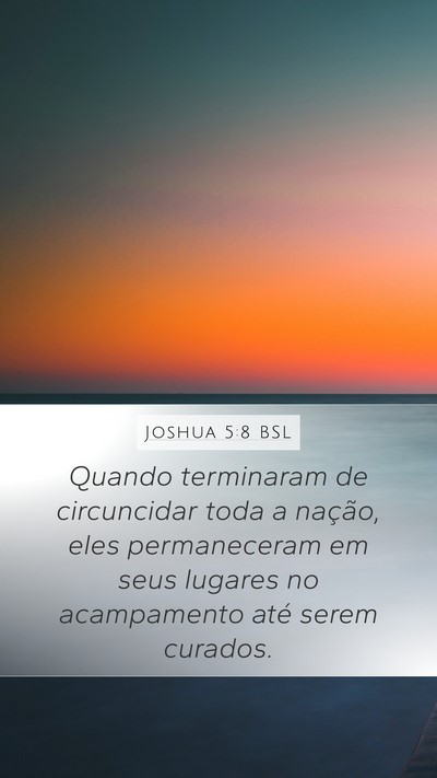 Joshua 5:8 BSL Bible Verse Image