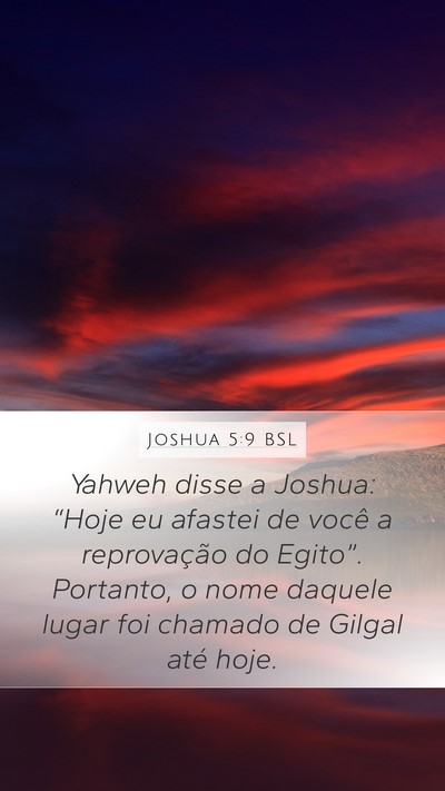 Joshua 5:9 BSL Bible Verse Image