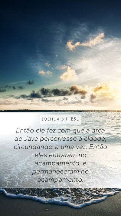 Joshua 6:11 BSL Bible Verse Image