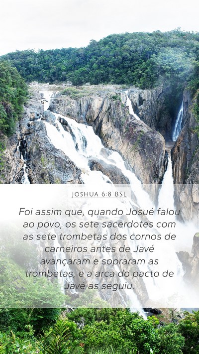 Joshua 6:8 BSL Bible Verse Image
