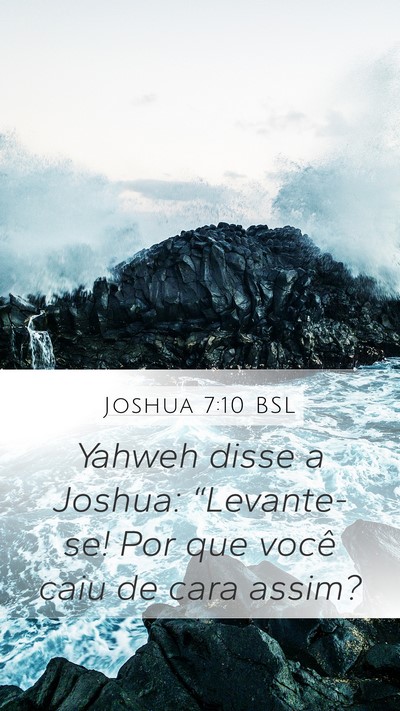 Joshua 7:10 BSL Bible Verse Image
