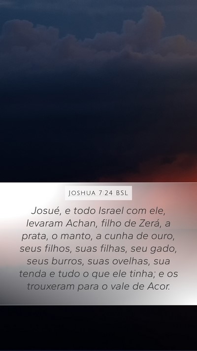 Joshua 7:24 BSL Bible Verse Image