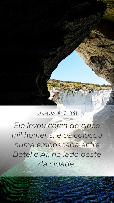 Joshua 8:12 BSL Bible Verse Image