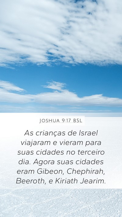 Joshua 9:17 BSL Bible Verse Image