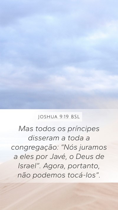 Joshua 9:19 BSL Bible Verse Image