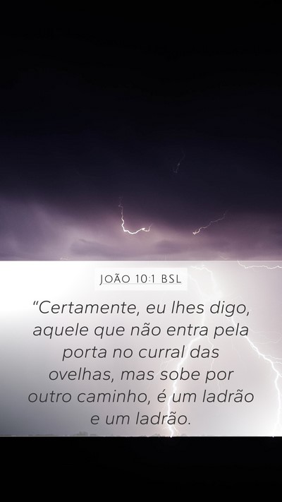 João 10:1 BSL Mobile Phone Wallpaper - “Certamente, eu lhes digo, aquele que não - Mobile Bible Verse Wallpaper