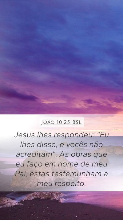 João 10:25 BSL Bible Verse Image