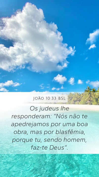 João 10:33 BSL Bible Verse Image