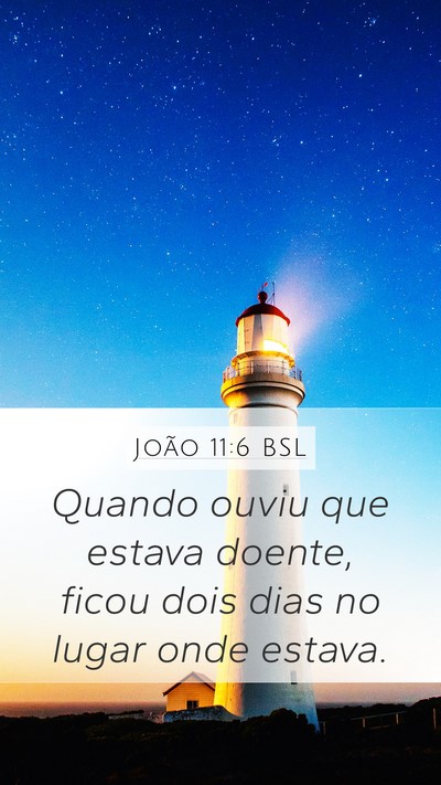 João 11:6 BSL Bible Verse Image