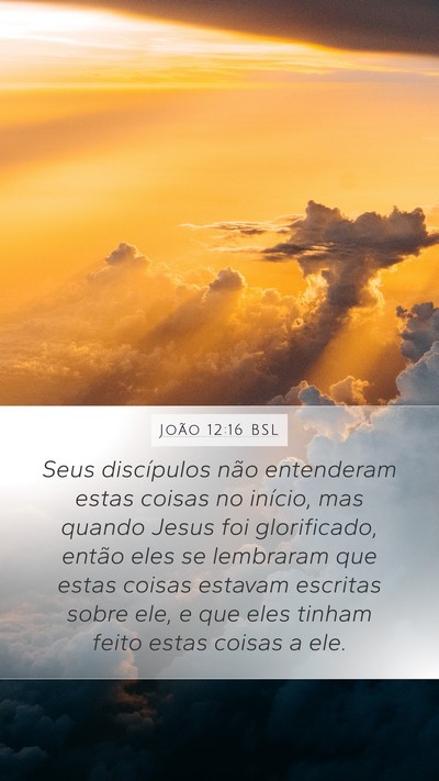 João 12:16 BSL Bible Verse Image