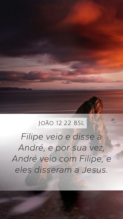 João 12:22 BSL Mobile Phone Wallpaper - Filipe veio e disse a André, e por sua vez, - Mobile Bible Verse Wallpaper