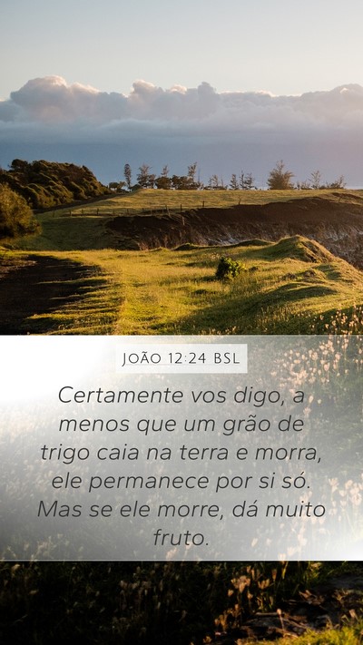 João 12:24 BSL Mobile Phone Wallpaper - Certamente vos digo, a menos que um grão de - Mobile Bible Verse Wallpaper