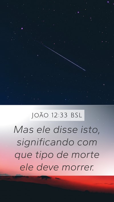 João 12:33 BSL Bible Verse Image
