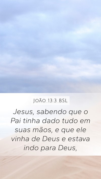 João 13:3 BSL Bible Verse Image