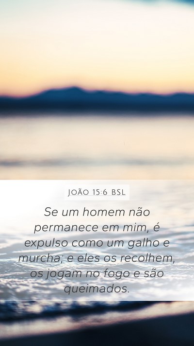 João 15:6 BSL Mobile Phone Wallpaper - Se um homem não permanece em mim, é expulso - Mobile Bible Verse Wallpaper