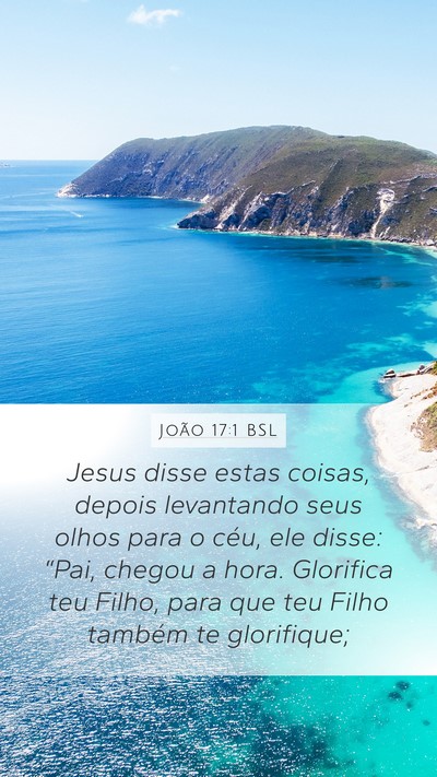 João 17:1 BSL Bible Verse Image
