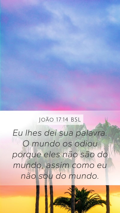 João 17:14 BSL Bible Verse Image