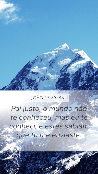 João 17:25 BSL Bible Verse Image