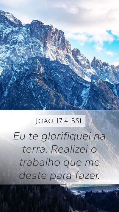 João 17:4 BSL Bible Verse Image