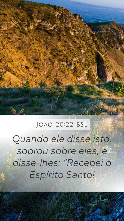 João 20:22 BSL Bible Verse Image