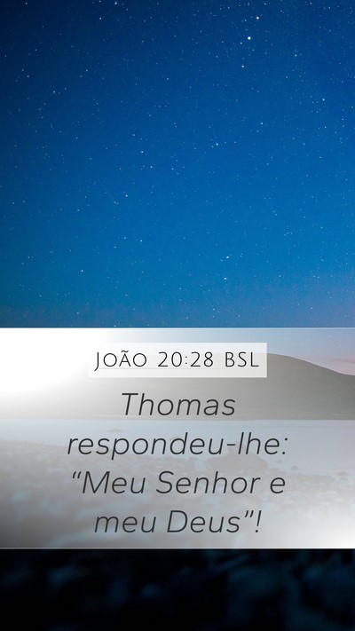 João 20:28 BSL Bible Verse Image