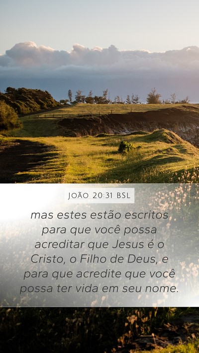 João 20:31 BSL Bible Verse Image