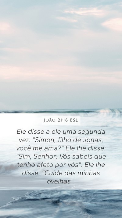 João 21:16 BSL Mobile Phone Wallpaper - Ele disse a ele uma segunda vez: “Simon, filho - Mobile Bible Verse Wallpaper