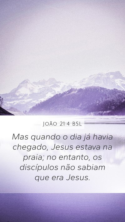 João 21:4 BSL Bible Verse Image