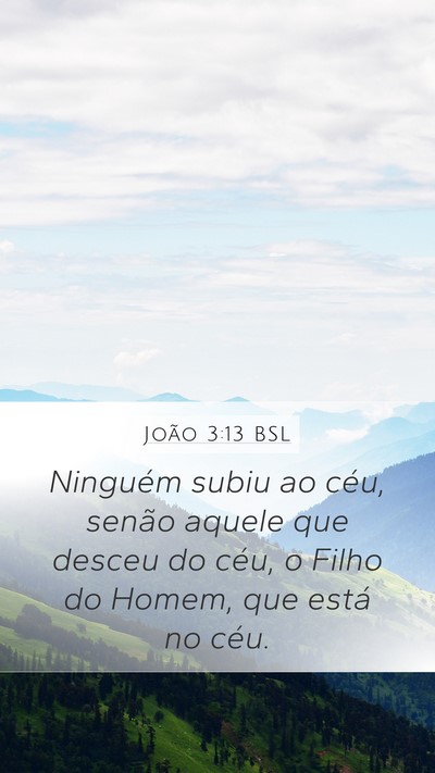 João 3:13 BSL Bible Verse Image