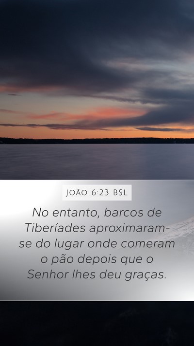 João 6:23 BSL Bible Verse Image