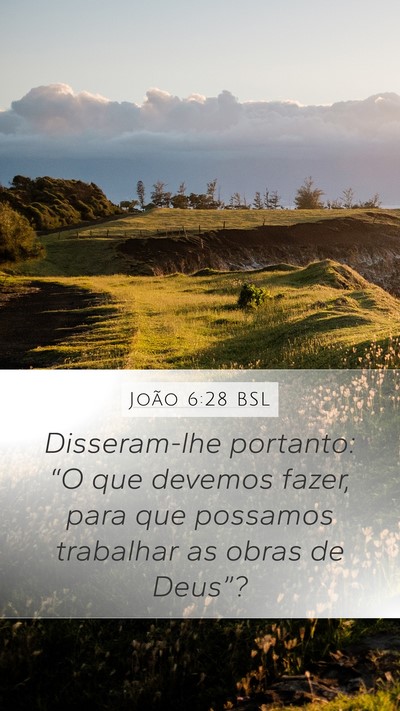 João 6:28 BSL Bible Verse Image