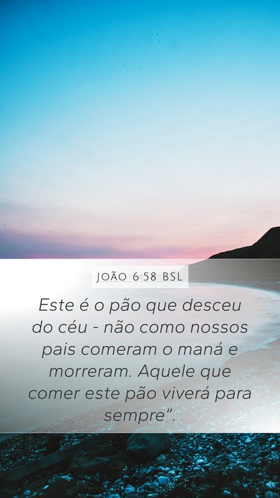 João 6:58 BSL Bible Verse Image