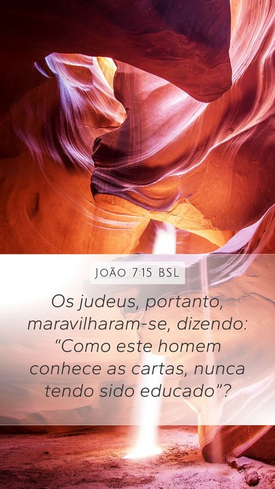 João 7:15 BSL Bible Verse Image