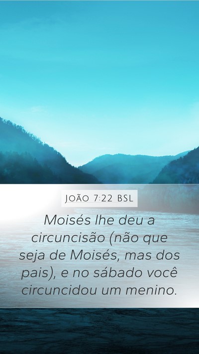 João 7:22 BSL Mobile Phone Wallpaper - Moisés lhe deu a circuncisão (não que seja de - Mobile Bible Verse Wallpaper