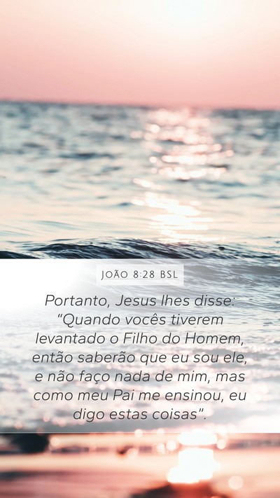 João 8:28 BSL Bible Verse Image