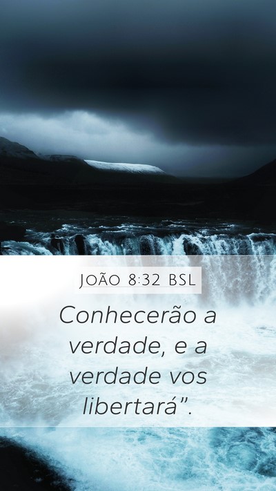 João 8:32 BSL Bible Verse Image