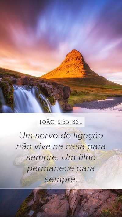 João 8:35 BSL Bible Verse Image