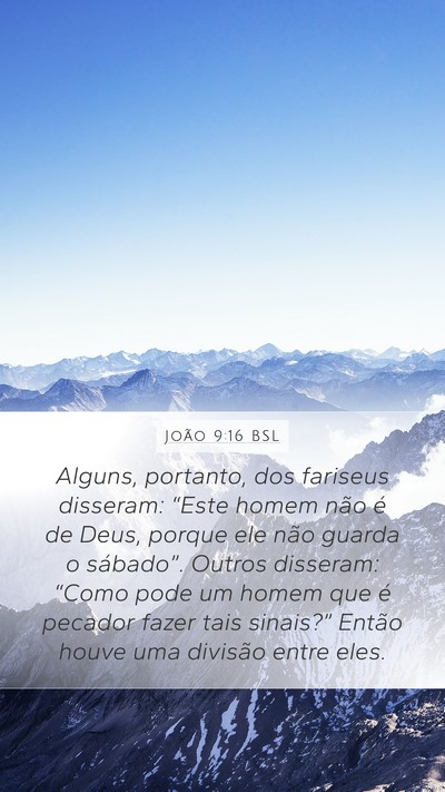 João 9:16 BSL Bible Verse Image