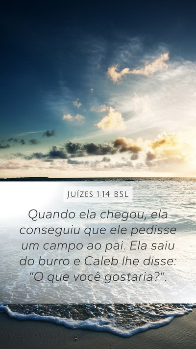 Juízes 1:14 BSL Bible Verse Image