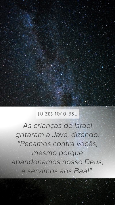 Juízes 10:10 BSL Bible Verse Image
