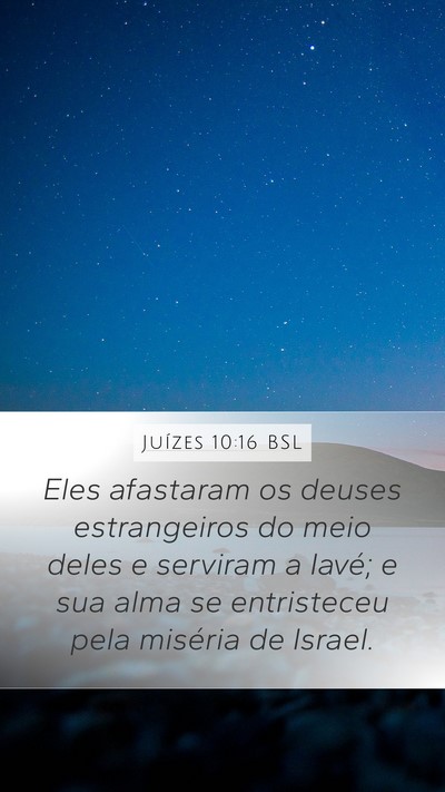Juízes 10:16 BSL Bible Verse Image