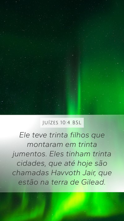 Juízes 10:4 BSL Bible Verse Image