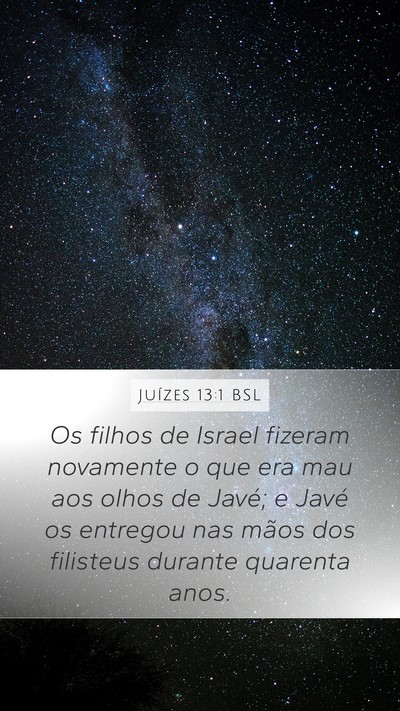 Juízes 13:1 BSL Bible Verse Image