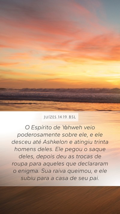 Juízes 14:19 BSL Bible Verse Image